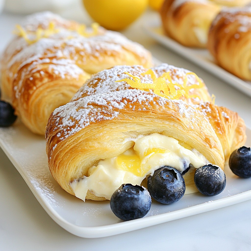 Lemon Blueberry Cheesecake Crescent Rolls Köstlicher Genuss