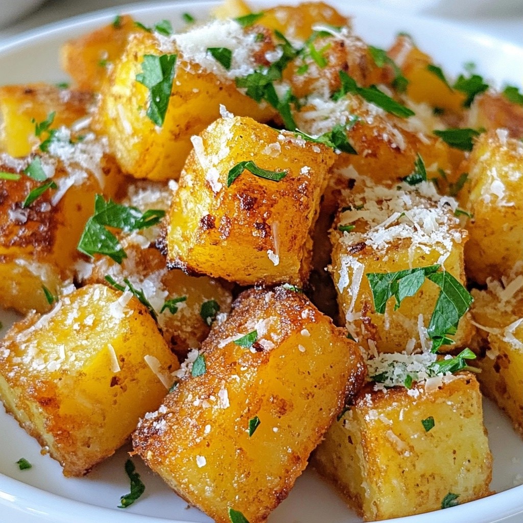 Krosse Knoblauch-Parmesan Kartoffelbissen Rezept