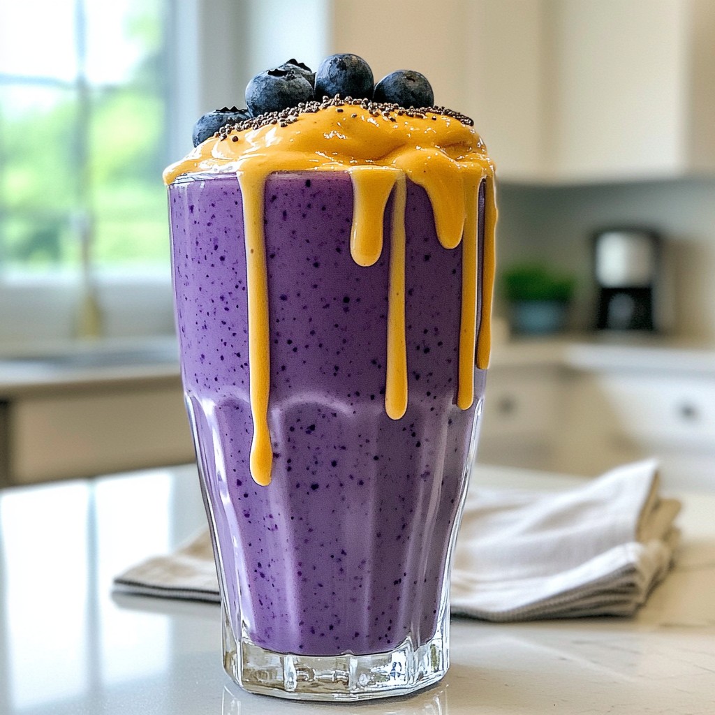 Almond Blueberry Breakfast Smoothie Kraftvoller Genuss