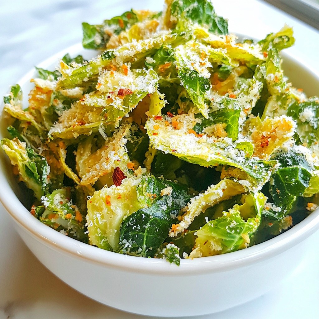 Knoblauch Parmesan Rosenkohl Chips Genussreich Knusprig