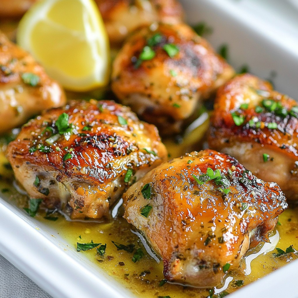 Knoblauch-Butter-Hühnchenbissen köstlich und saftig