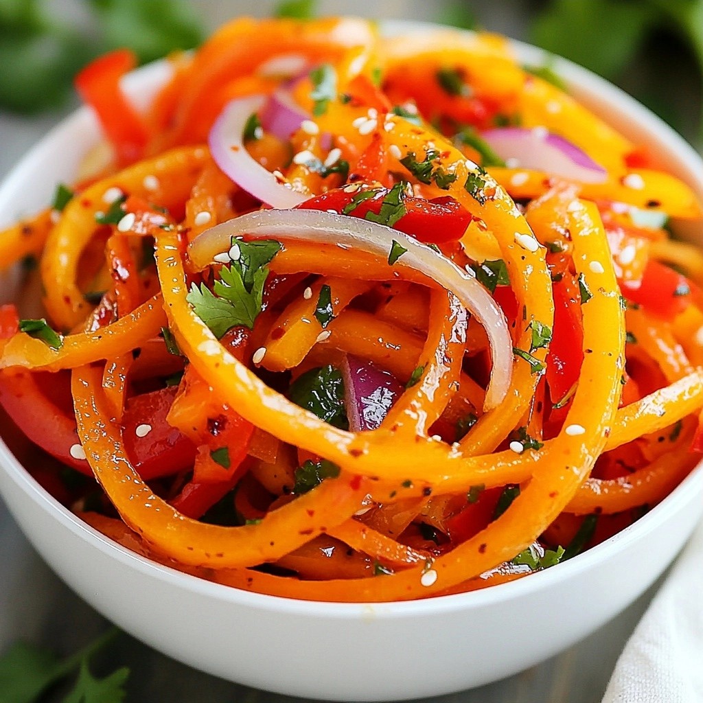 Sweet and Spicy easy side dish Carrot Slaw Rezept