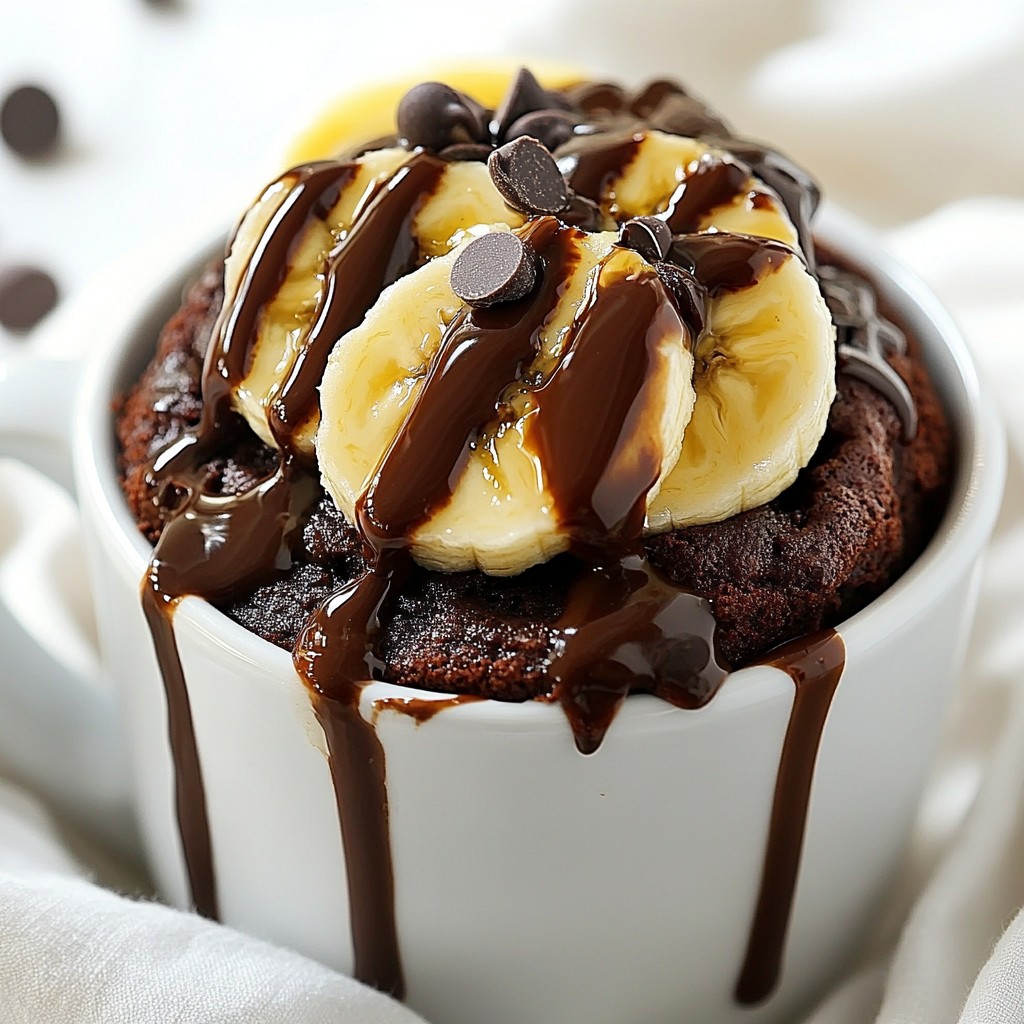 Schokoladen-Bananenbrot-Tassenkuchen Schnell und Einfach