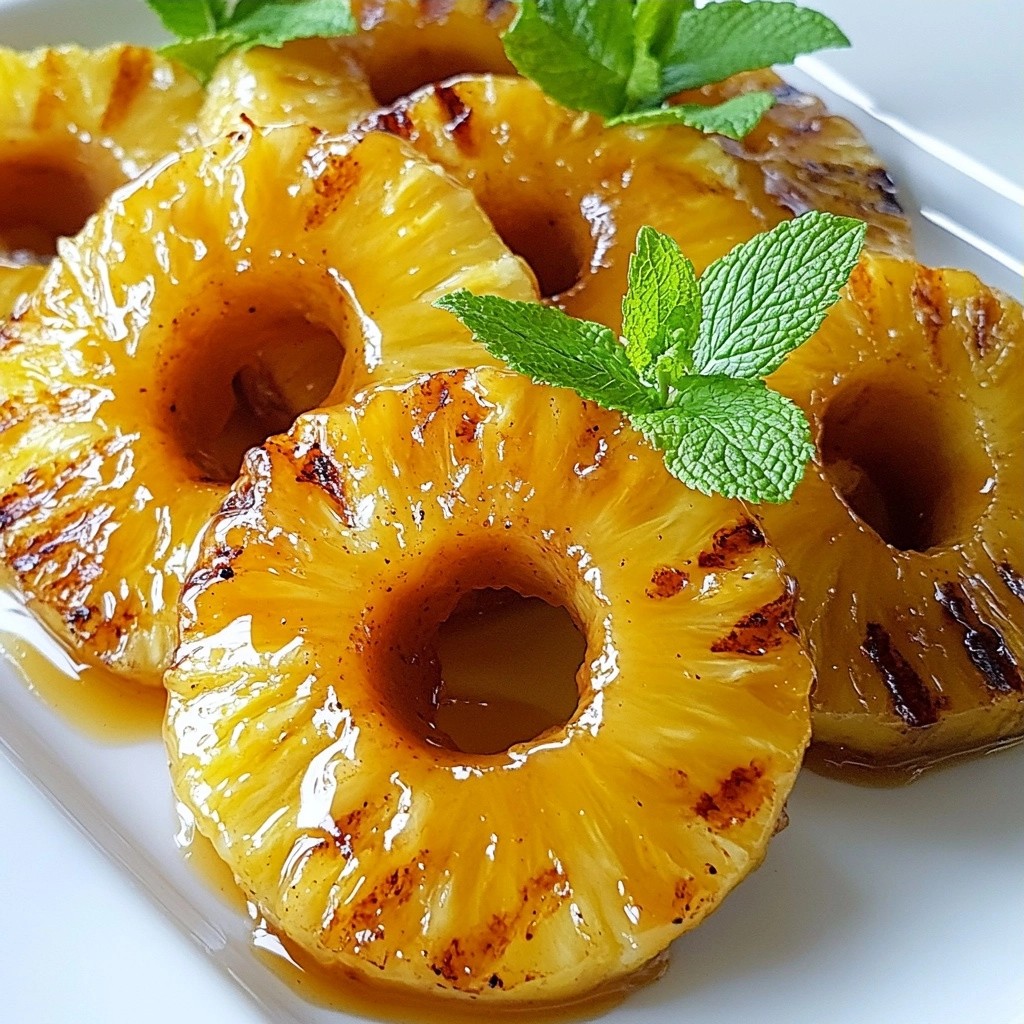 Tangy quick side dish Grilled Pineapple Rezept leicht