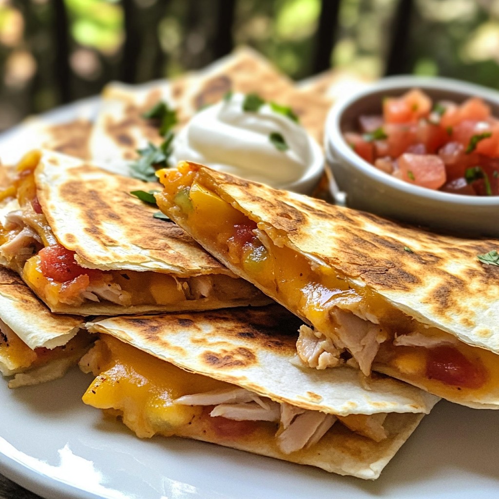 Delizierte Quick Turkey Turkey Ham & Cheese Quesadillas