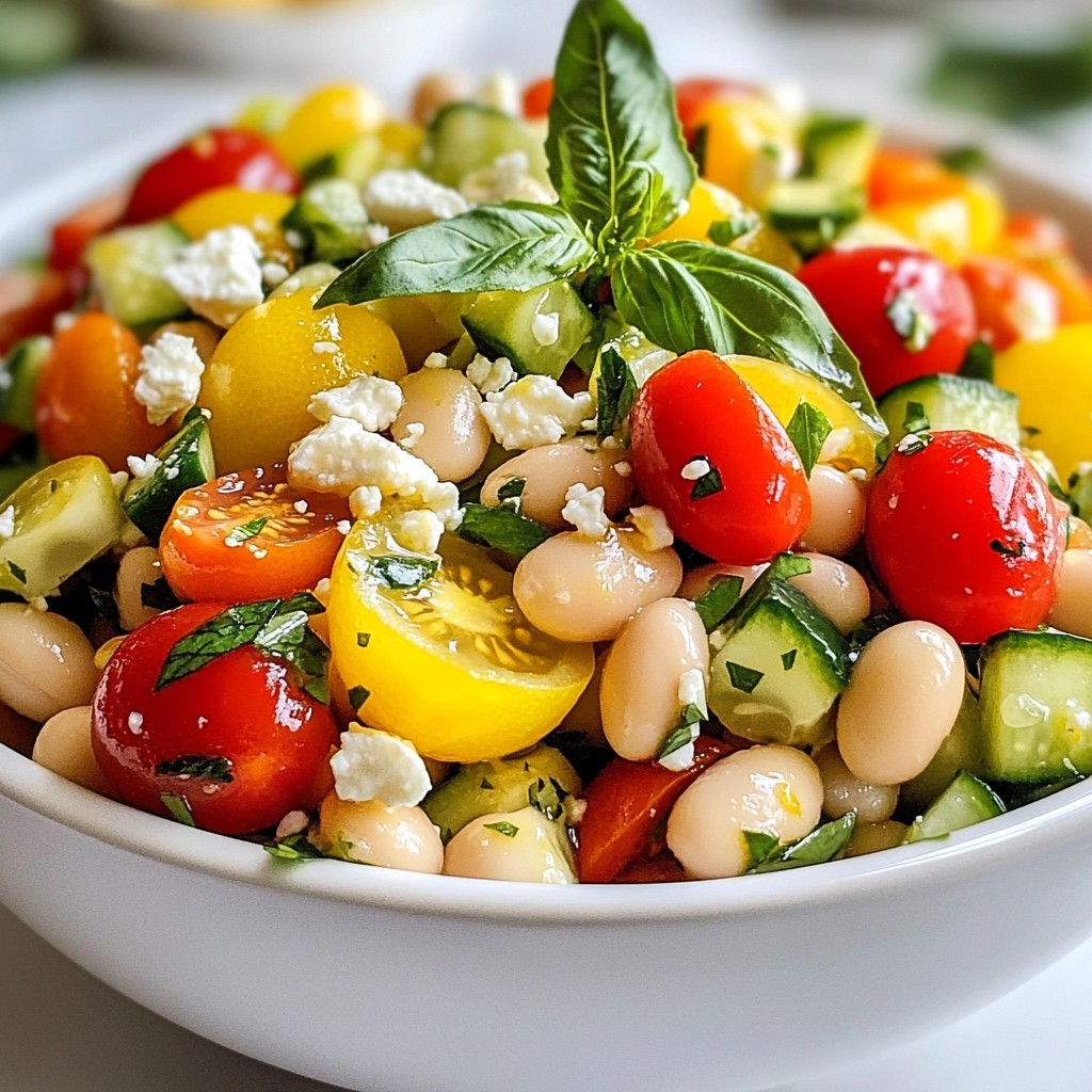 Lemon Basil White Bean Salad Frisch und Einfach Zubereiten