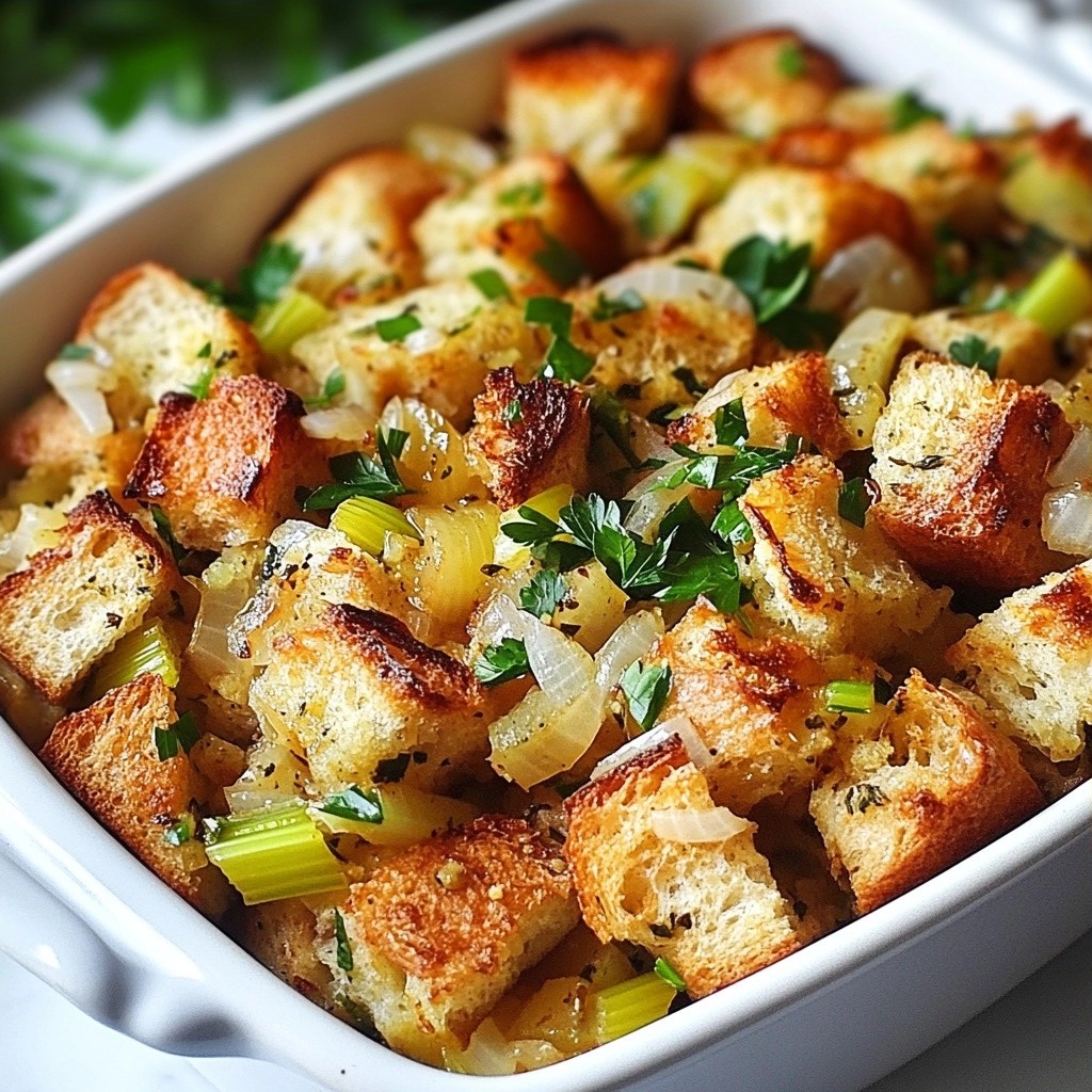 Savory easy side dish Salbei und Kräuter-Stuffing