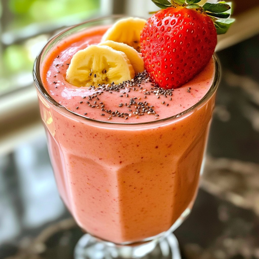 Erdbeer-Banana-Protein-Smoothie Nährstoffreicher Genuss