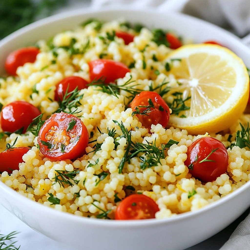 Schnelle einfache Beilage Zitronen-Kräuter-Couscous