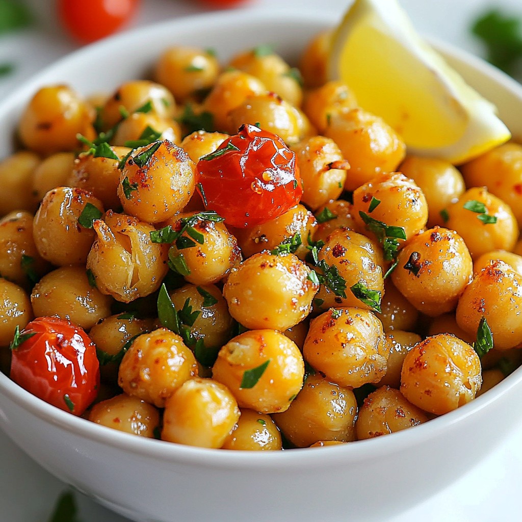 Zesty Lemon Herb Chickpeas Einfach und Lecker Rezept