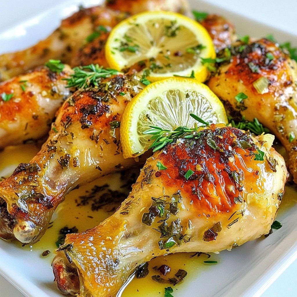 Zitronen-Kräuter-Röst-Hühnchenbeine Einfaches Rezept