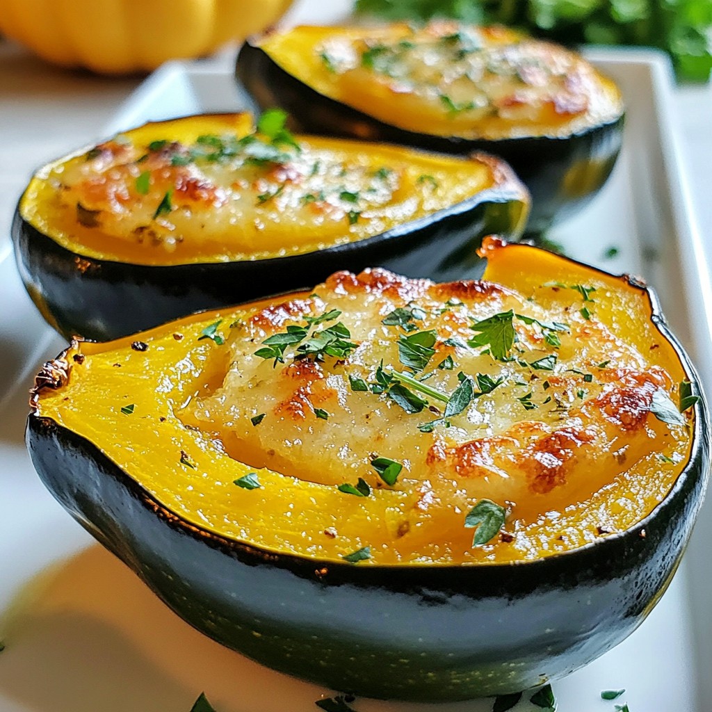 Parmesan Herb Roasted Acorn Squash Köstliches Rezept