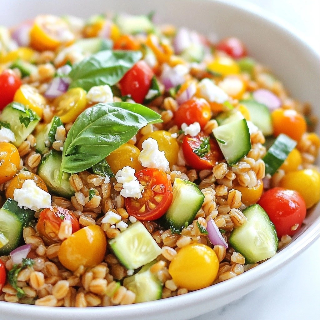 Lemon Basil easy side dish Farro Salad lecker und frisch