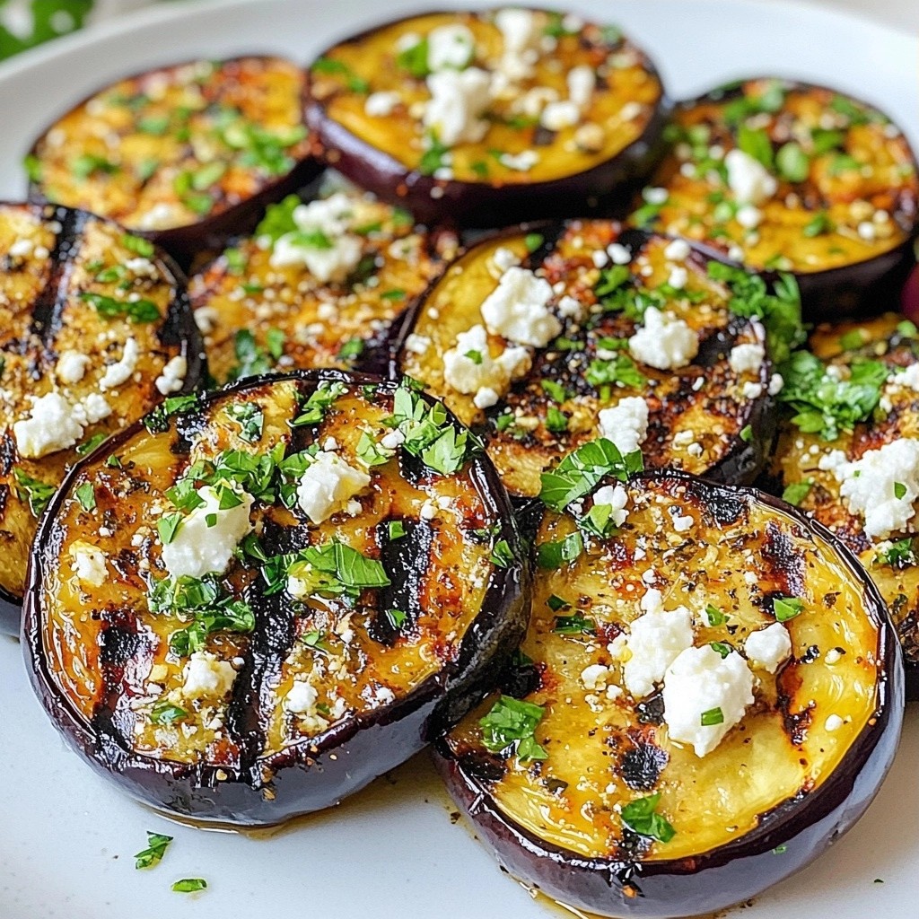 Smoky easy side dish Grilled Eggplant with Herbs genießen