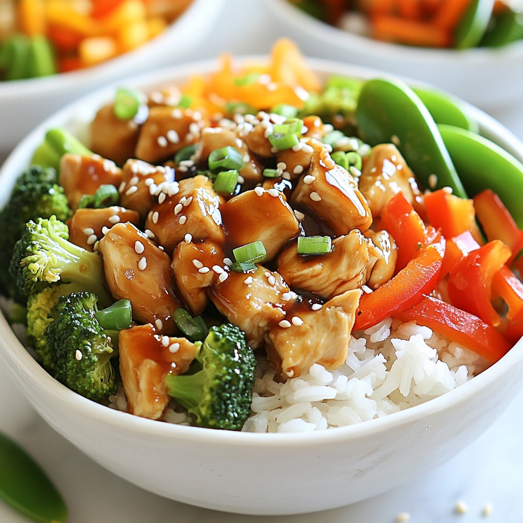 Teriyaki Chicken Burrito Bowls Einfache und Leckereien