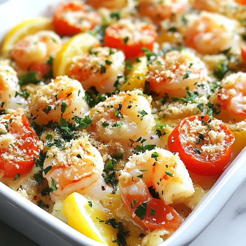 Garlic Butter Shrimp Scampi Bake Einfaches Rezept