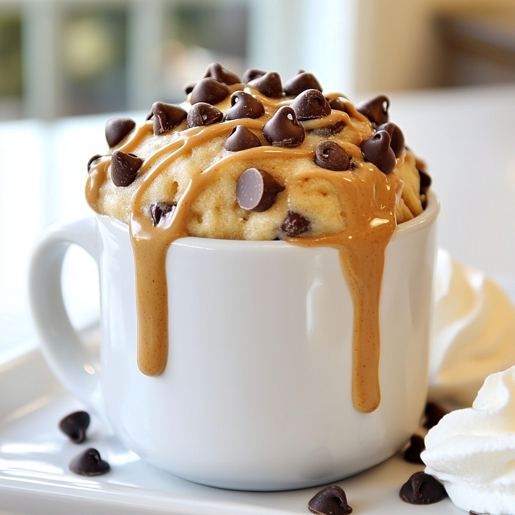 Peanut Butter Chocolate Chip Mug Cake Lecker und Schnell