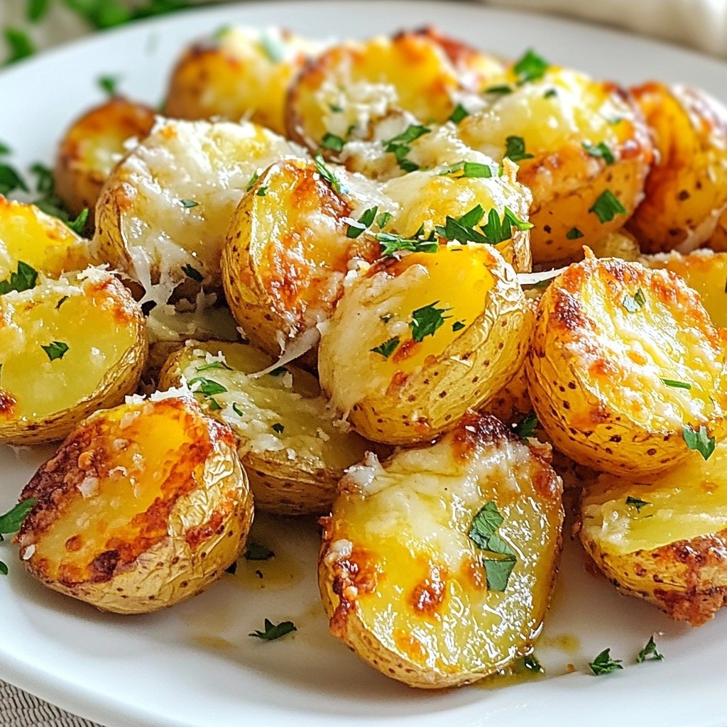Cheesy easy side dish Parmesan Roasted Potatoes lecker