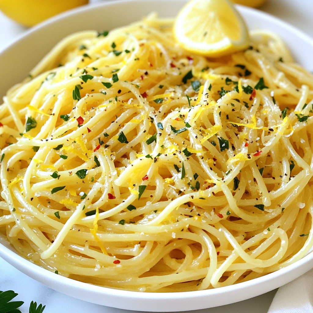 Lemon Garlic Butter Pasta Einfaches und köstliches Rezept