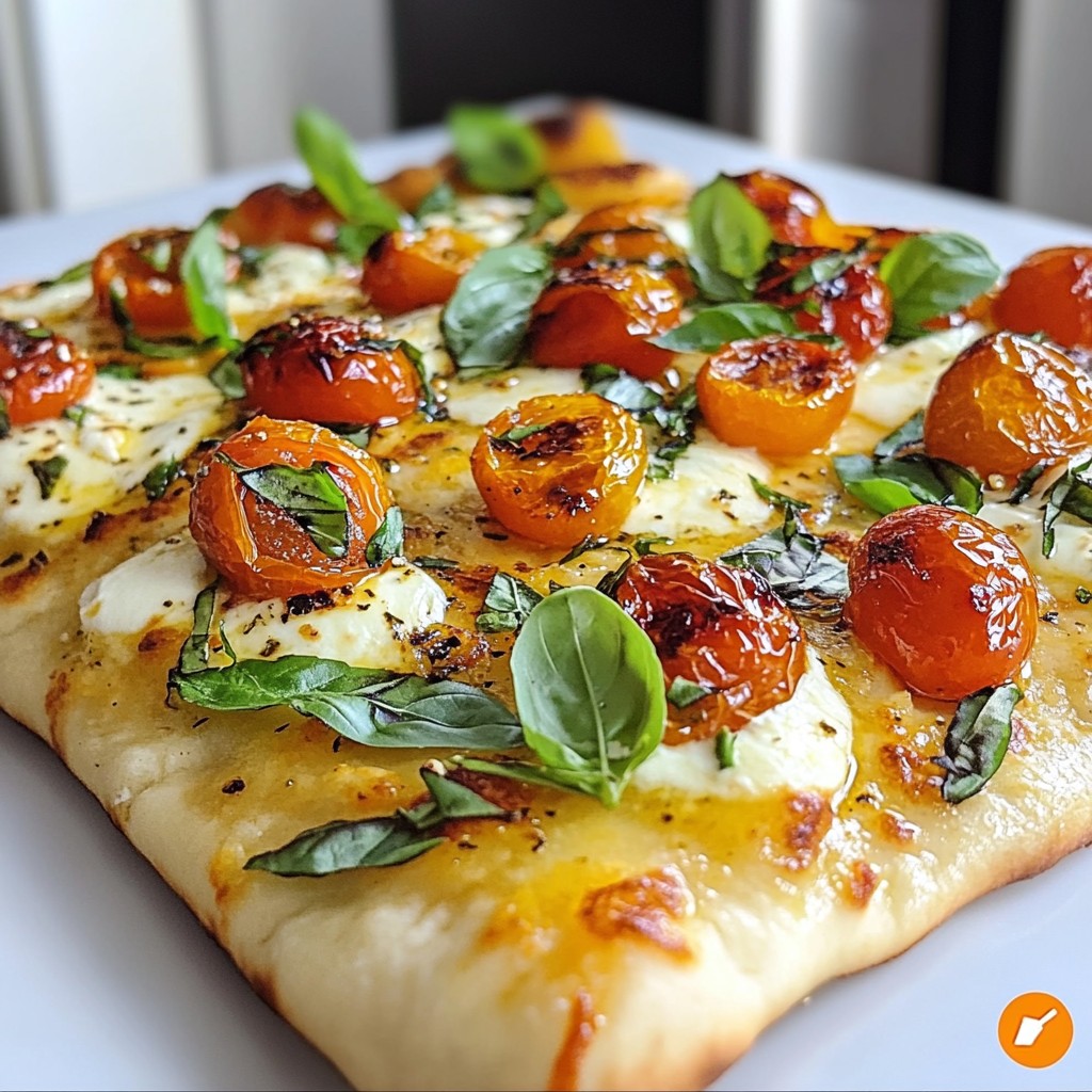 Röstender Knoblauch-Tomaten-Fladenbrot Genuss