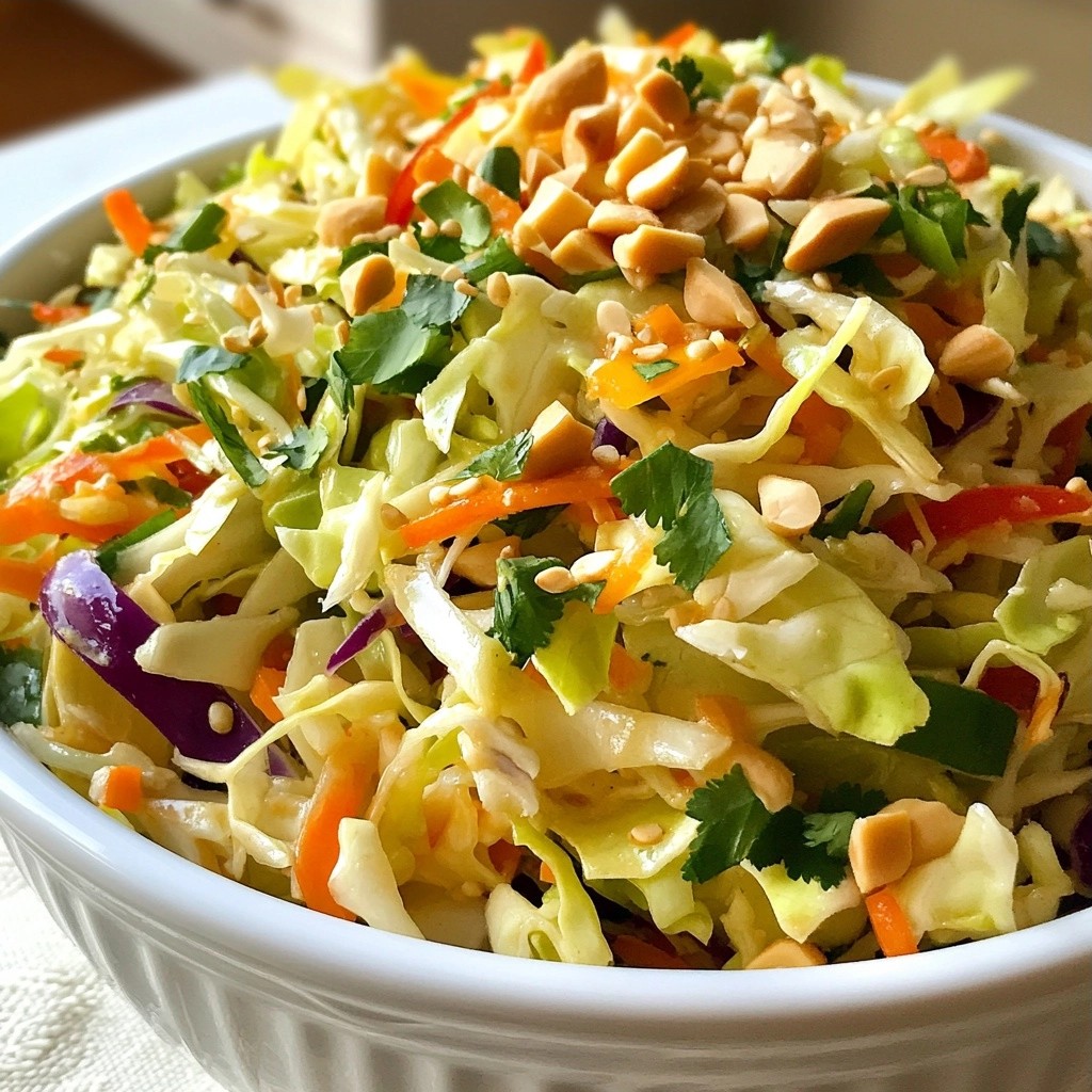 Crunchy easy side dish Asian Cabbage Slaw rezept