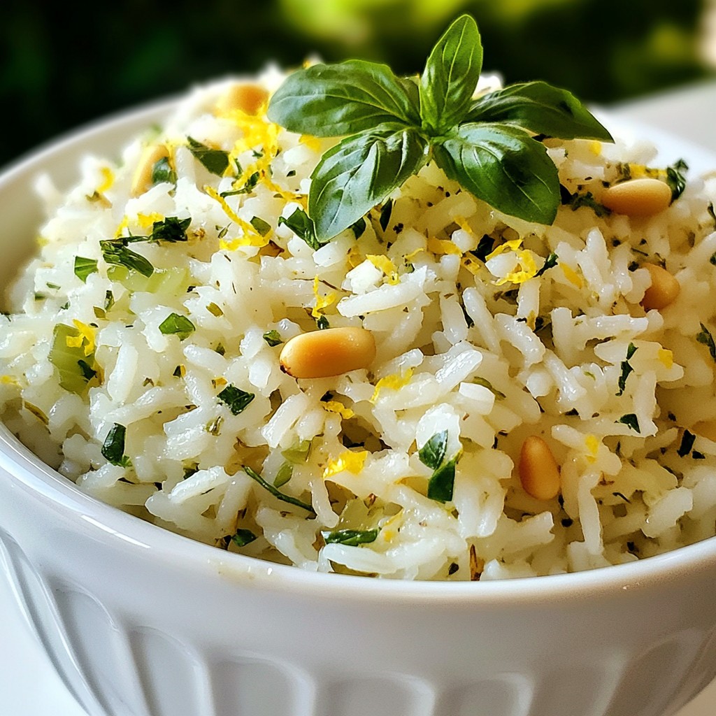 Herbed easy side dish Rice with Pine Nuts Rezept