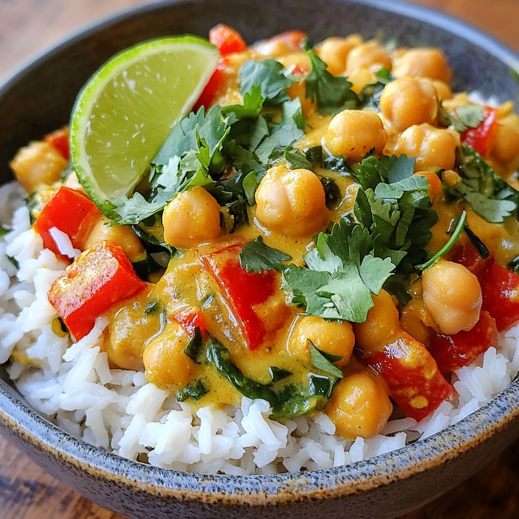 Nahrhafte Coconut Curry Chickpea Bowls Einfaches Rezept