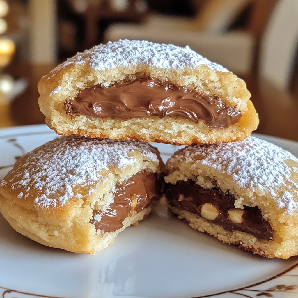 Leckere Schokoladen-Haselnuss gefüllte Kekse Rezept