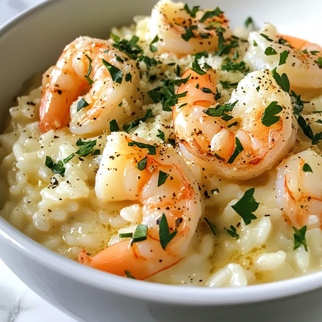 Garlic Butter Shrimp Risotto Einfache und leckere Mahlzeit