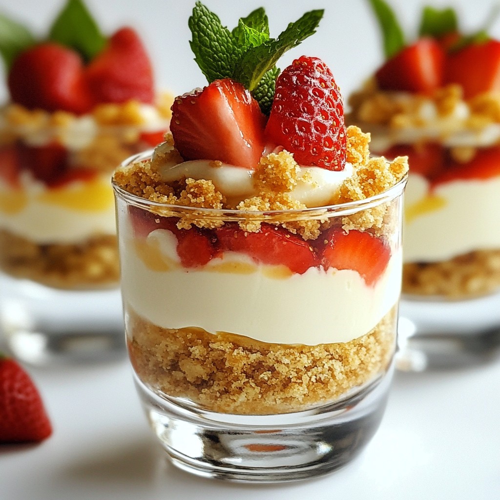 Leckere Erdbeer-Cheesecake-Parfaits Einfache Genussmoment