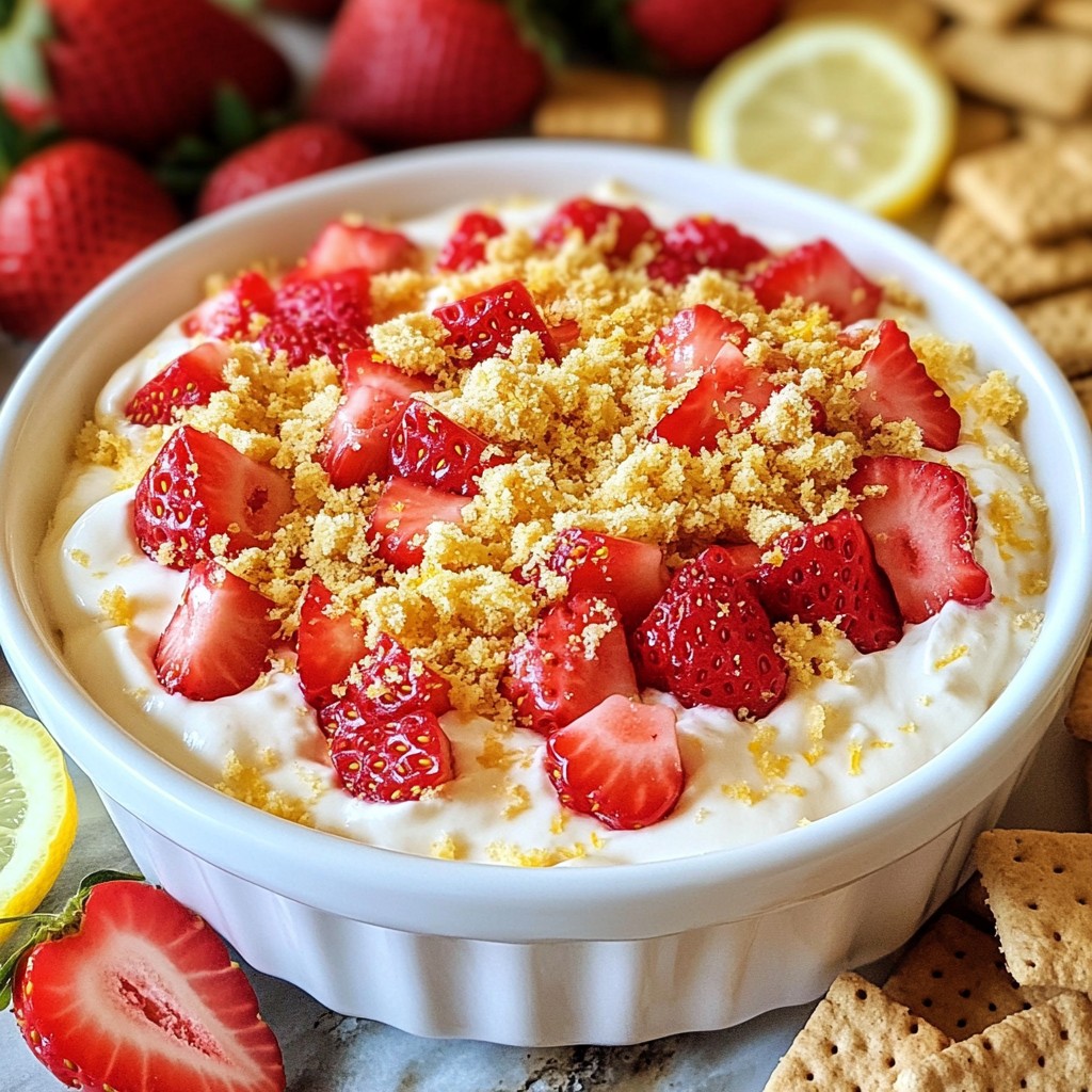 Erdbeer-Zitronen-Cheesecake-Dip einfach genießen
