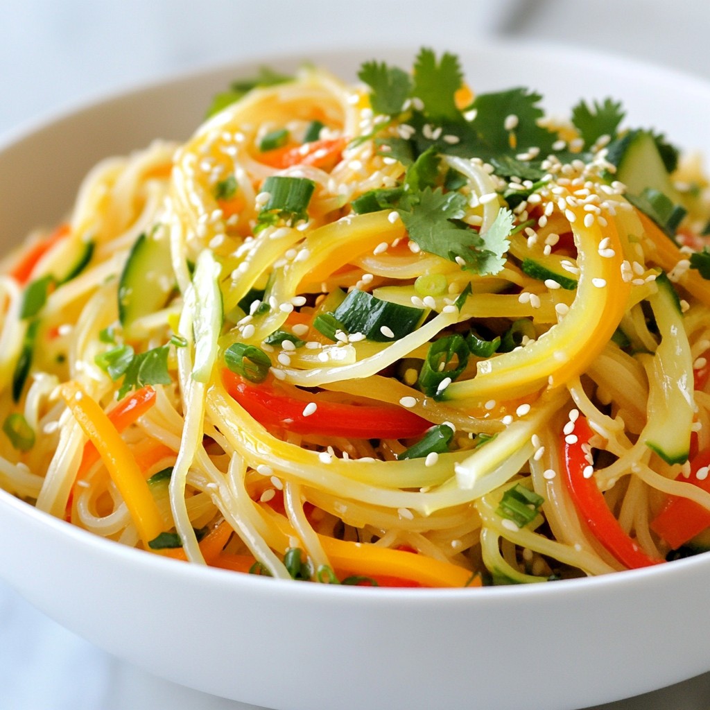 Sesame Ginger Noodle Salad Frisch und Einfach Zubereiten