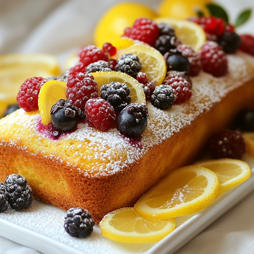 Lemon Berry Yogurt Loaf Einfaches und frisches Rezept