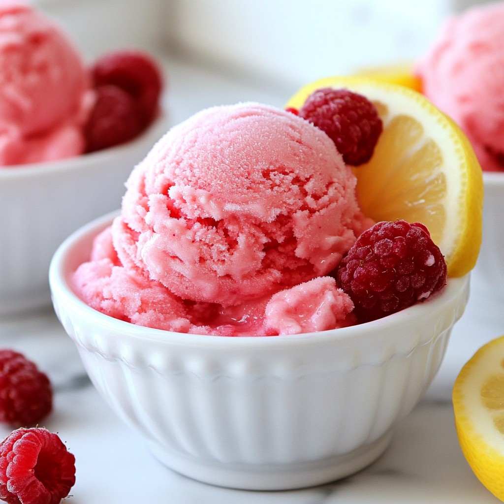 Himbeer-Limonade-Sorbet Erfrischend und Einfach Zubereiten