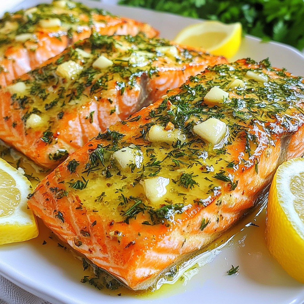 Knoblauch Kräuter Butter Lachs Einfaches Rezept
