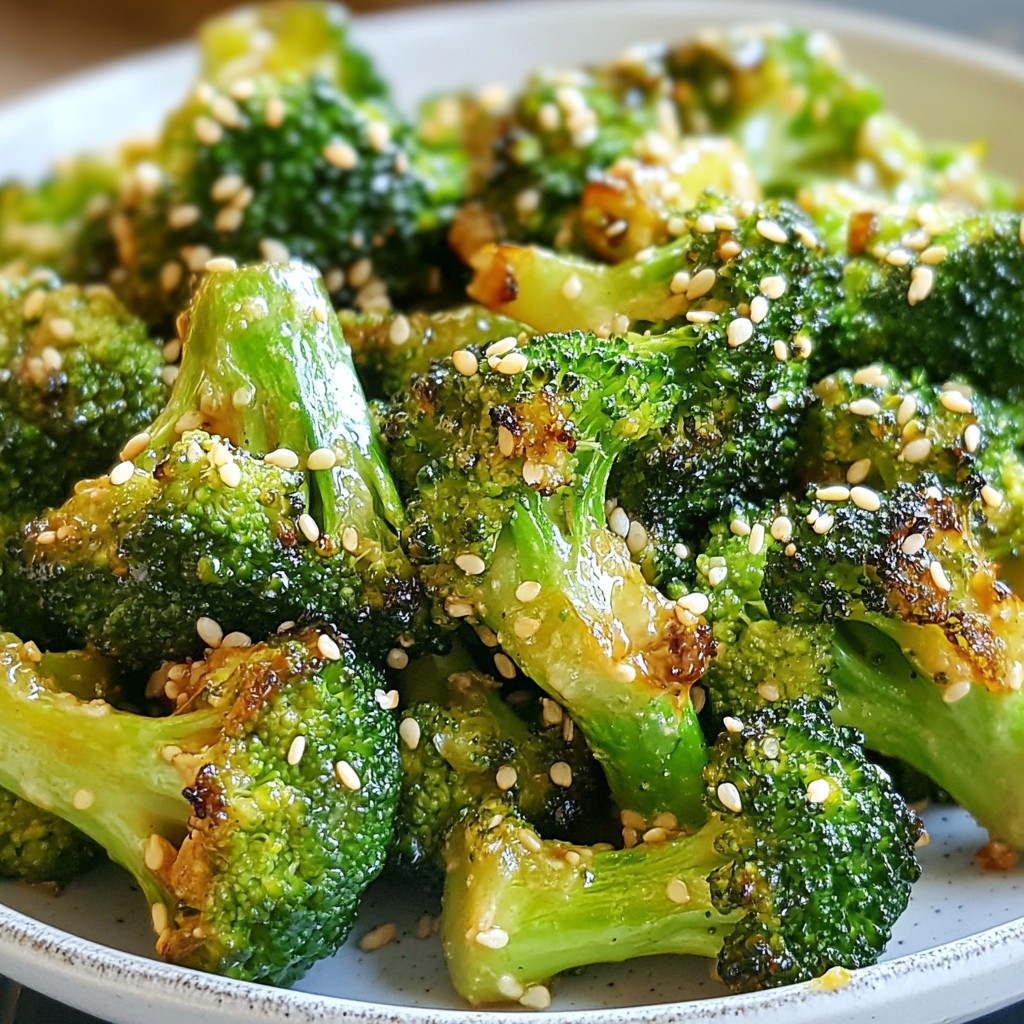 Quick side dish Roasted Sesame Broccoli lecker und einfach