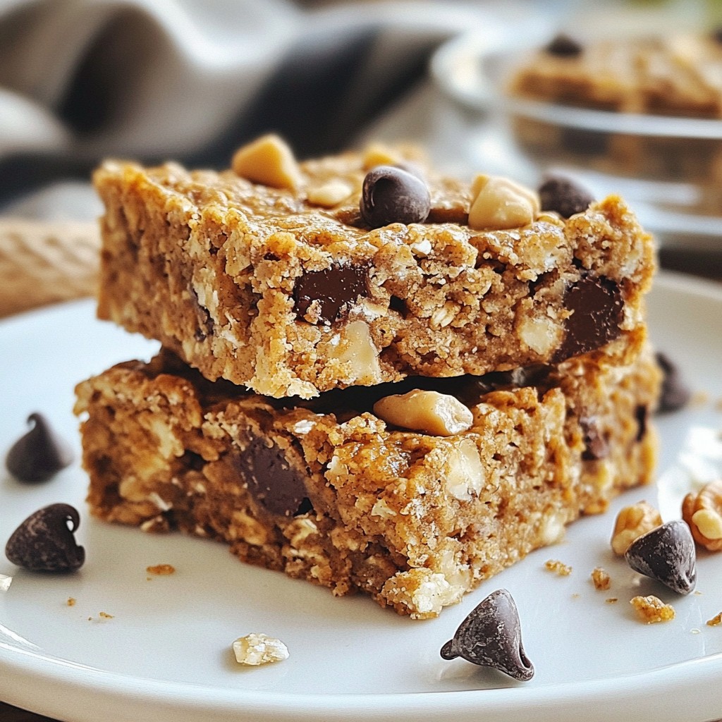 Peanut Butter Oatmeal Breakfast Bars Gesunde Energie