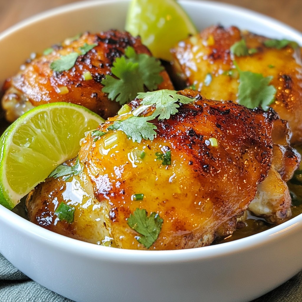 Honey Lime Chicken Thighs Für Schmackhafte Abendessen