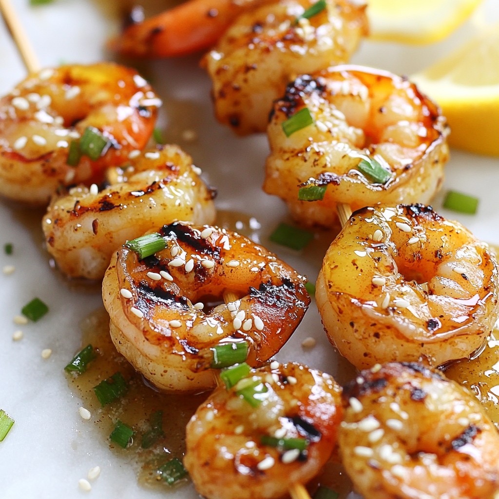 Honig-Knoblauch-Grillgarnelen Köstlicher Genuss