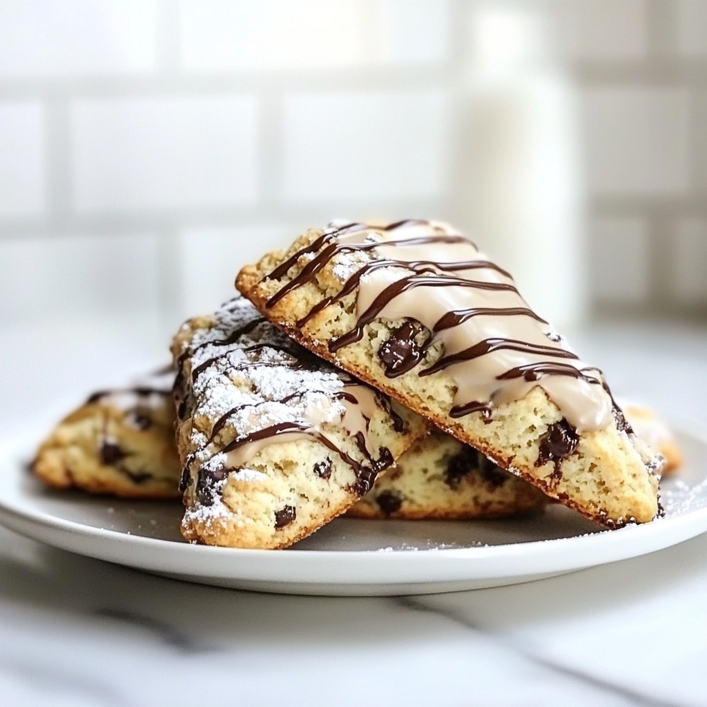 Schokoladen-Chip Mocha Scones Köstlicher Genuss