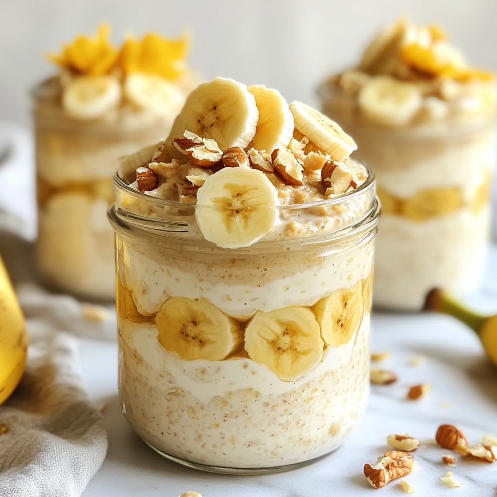 Peanut Butter Banana Overnight Oats Einfach und Lecker