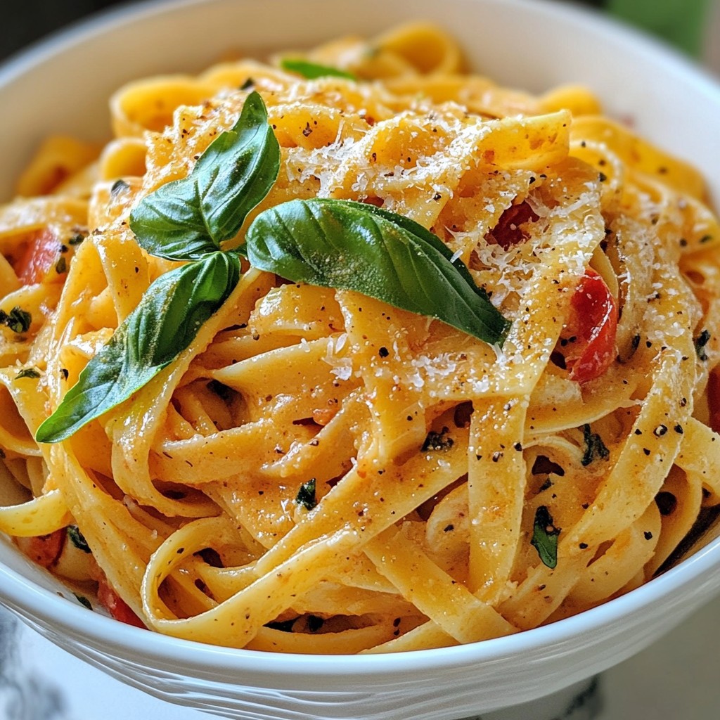30-Minuten Cremige Tomaten-Basilikum-Pasta Rezept