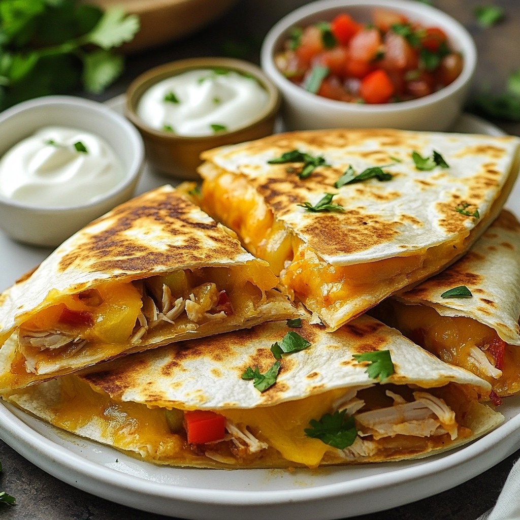 Schnelle Turkey Ham & Cheese Quesadillas zubereiten