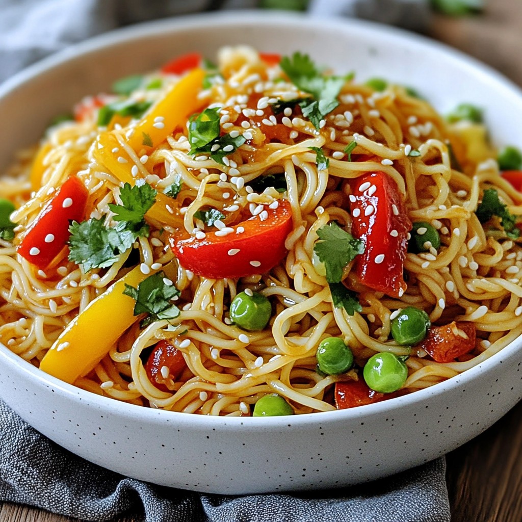 Sweet Chili Garlic Noodles Einfache und leckere Mahlzeit
