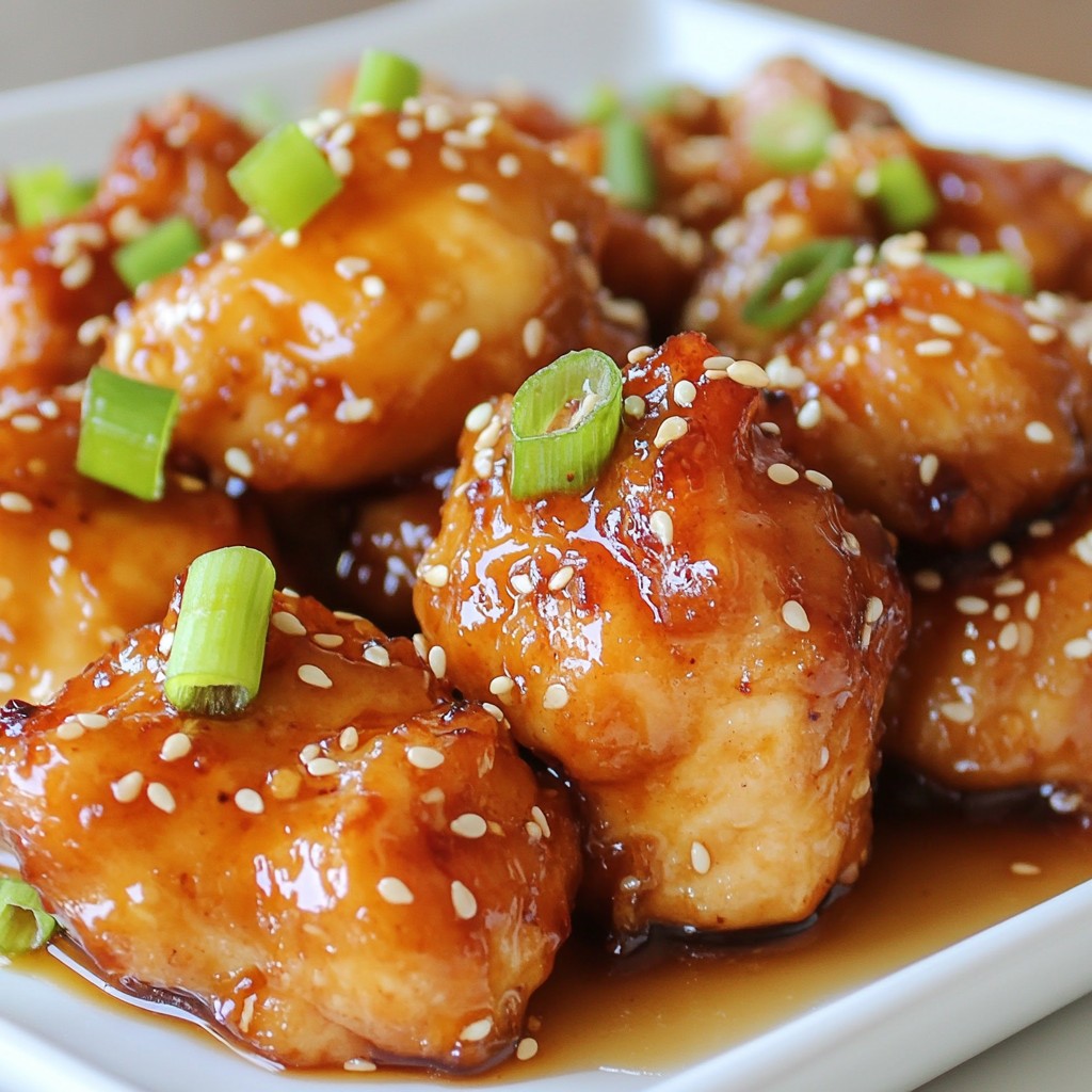 Honey Garlic Glazed Chicken Bites Einfache Rezeptidee