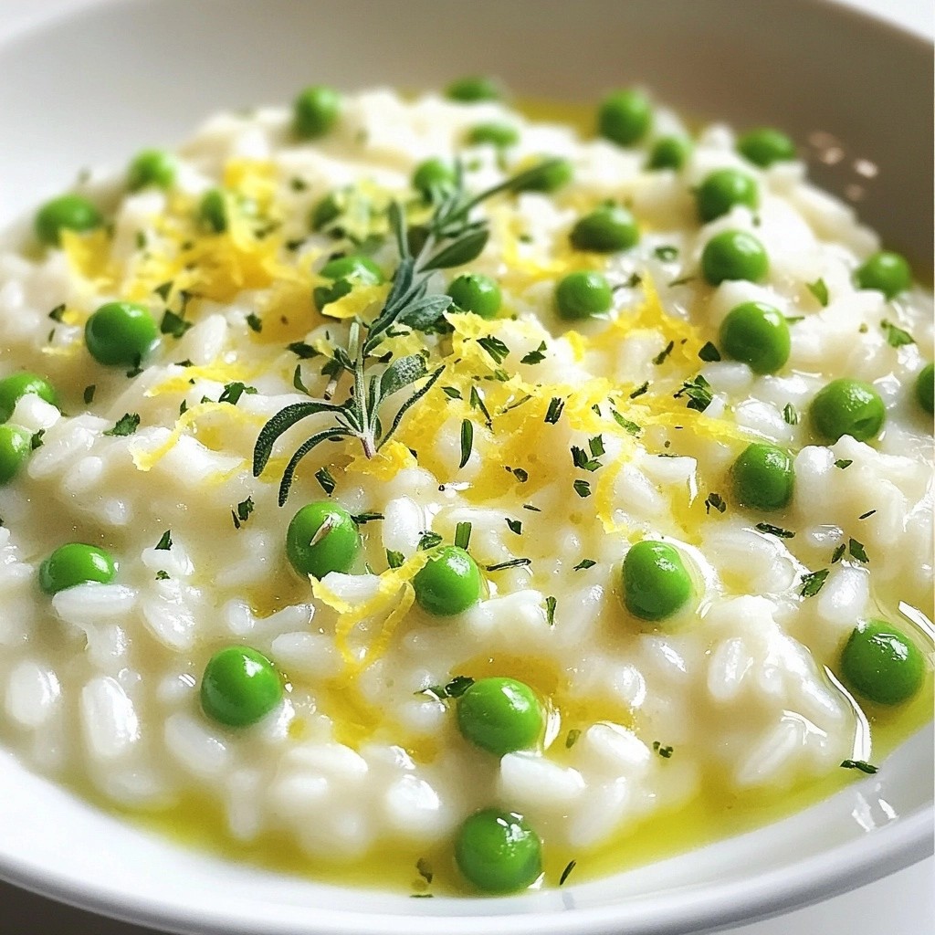 Savory easy side dish Tarragon Pea Risotto Rezept