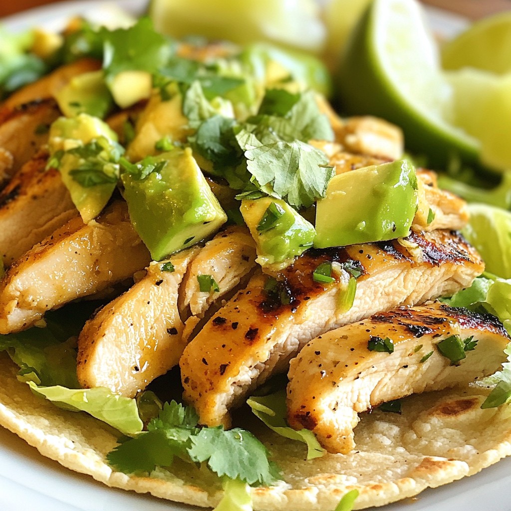 Honig-Limetten-Hühnchen Tacos Einfaches Rezept