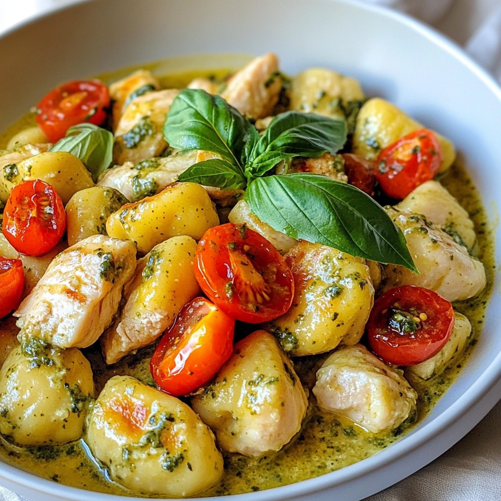 Cremige Hähnchen-Pesto-Gnocchi Schnelle und köstliche Mahlzeit