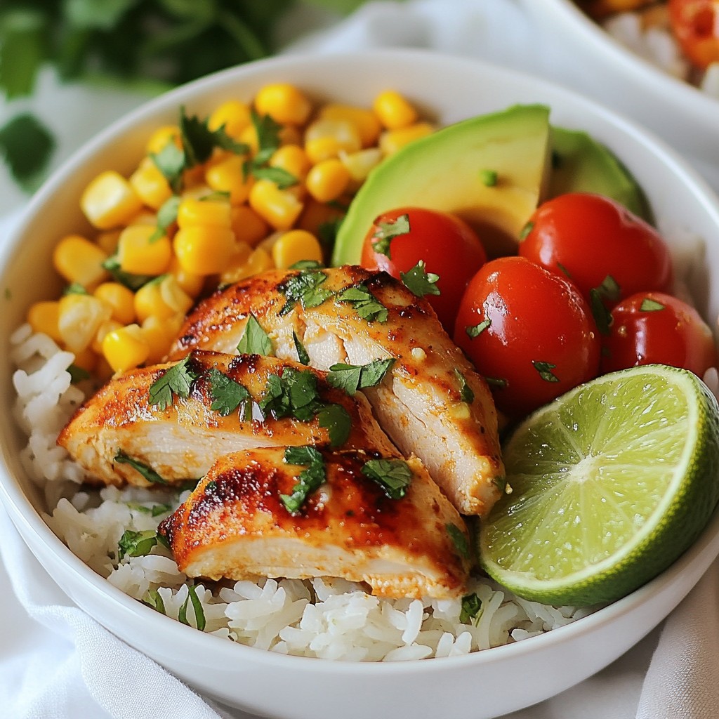 30-Minuten Zesty Lime Chicken Bowls Frisch und Lecker