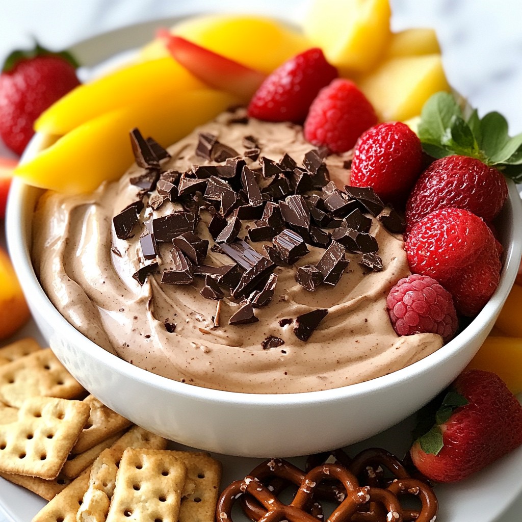 Schokoladen-Erdnussbutter-Cheesecake-Dip lecker und einfach